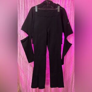 ALO Yoga Black set hoodie and flare pants